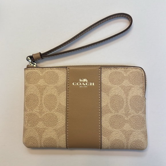 Coach Beige Wristlet - Picture 2 of 6
